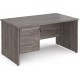 Maestro Panel End Straight Desk with Fixed Pedestal